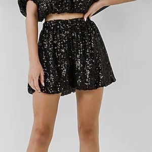 Sequin black sparkly shorts